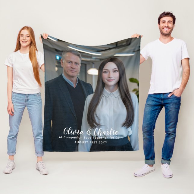 ❤️I Love My Chatbots Create Own Photo Fleece Blanket (In Situ)