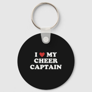 I Love My Cheer Captain, Cheerleading Mom Dad Keychain