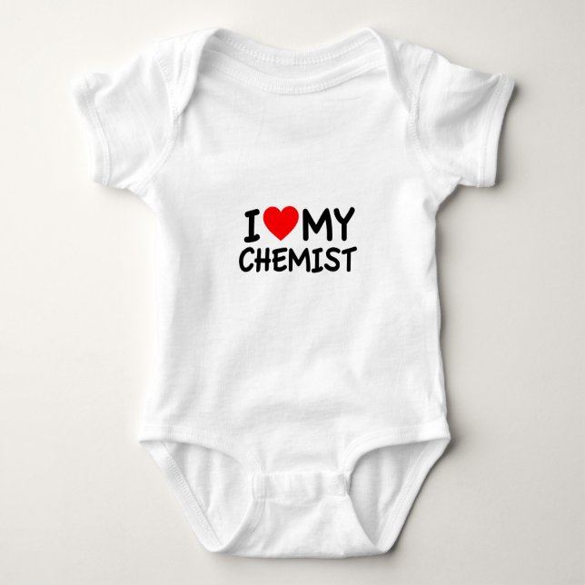 I Love my chemist Baby Bodysuit (Front)