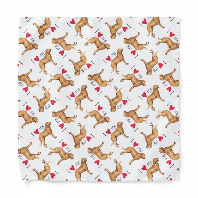 I Love my Chesapeake Bay Retriever Bandana (Front)