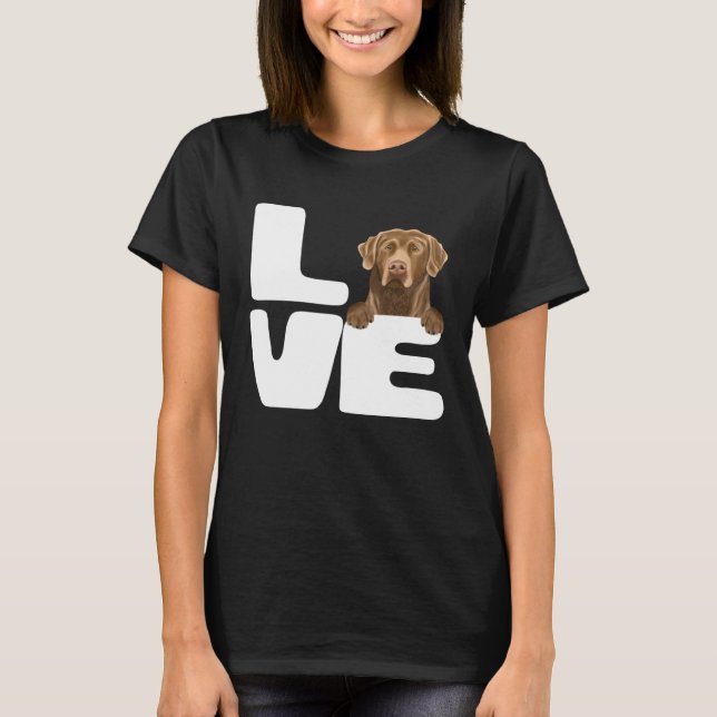I Love My Chesapeake Bay Retriever Dog T-Shirt (Front)