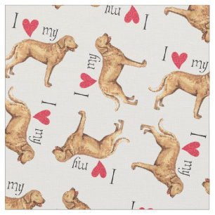 I Love my Chesapeake Bay Retriever Fabric