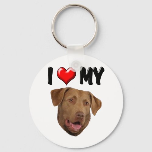 I Love My Chesapeake Bay Retriever Keychain