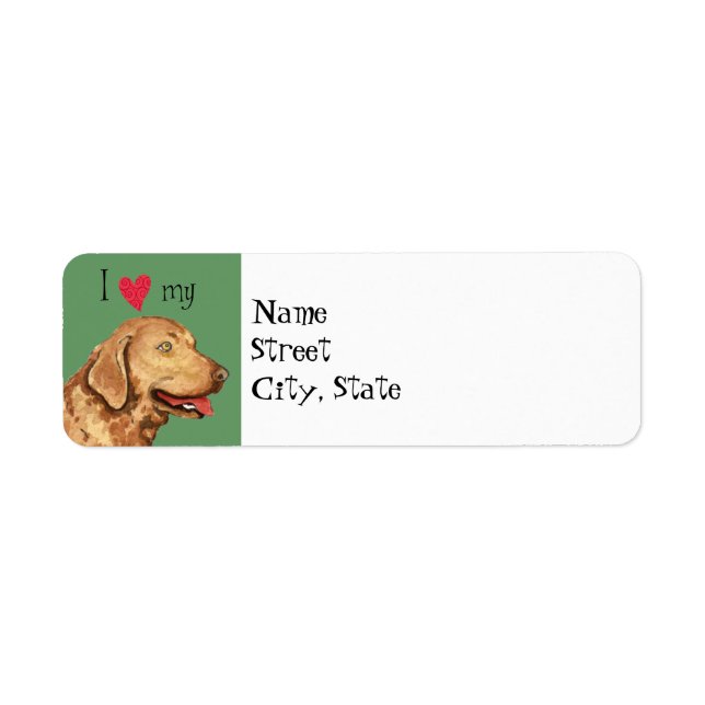 I Love my Chesapeake Bay Retriever Label (Front)