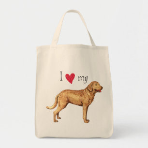 I Love my Chesapeake Bay Retriever Tote Bag