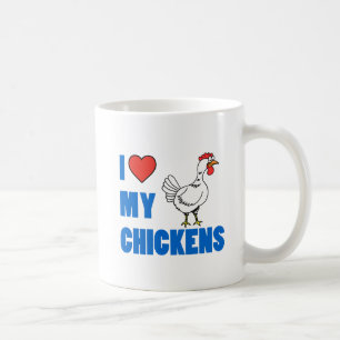 I Love My Chickens cute mug