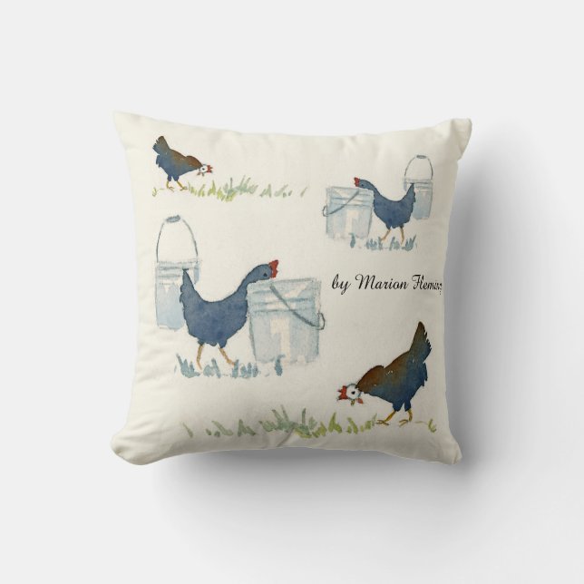 i Love My Chickens! Throw Pillow (Front)