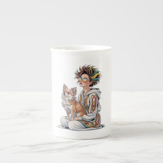  i love my chihuahua  bone china mug (Front)