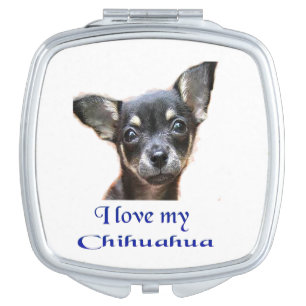 I love my chihuahua compact mirror
