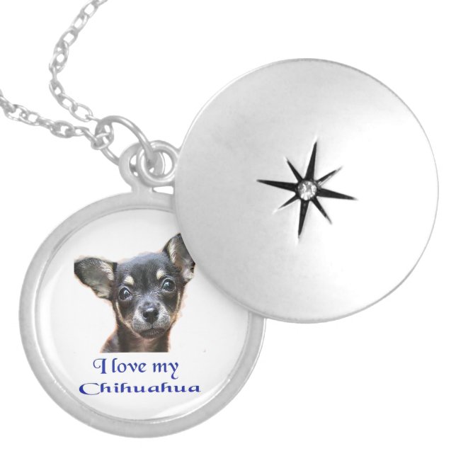 I love my Chihuahua Locket Necklace (Front)