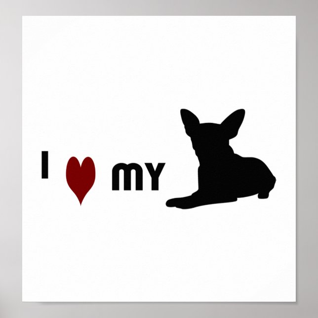I Love My Chihuahua Poster (Front)