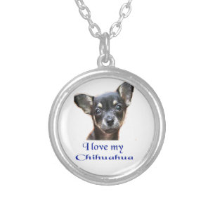 I love my Chihuahua Silver Plated Necklace