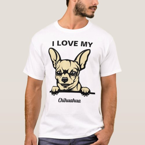 I Love My Chihuahua T_Shirt