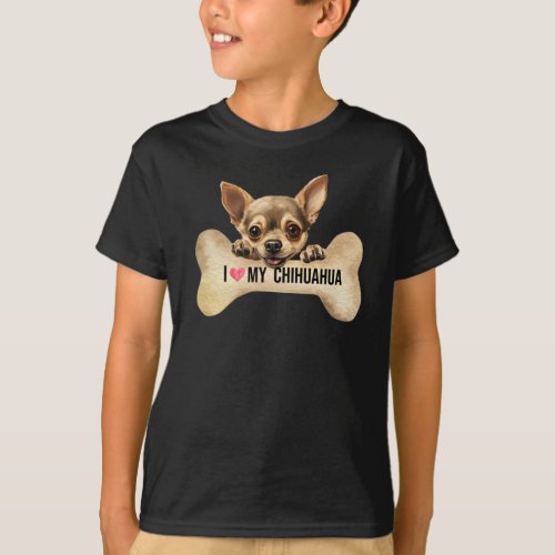 I Love My Chihuahua  T_Shirt
