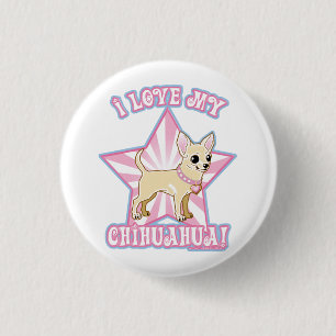 I-love-my-chihuahua-ta Pinback Button