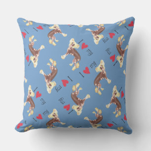 I Love my Chinese Crested Outdoor Pillow