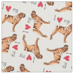 I Love my Chinese Shar-Pei Fabric