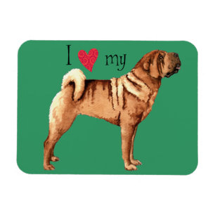 I Love my Chinese Shar-Pei Magnet
