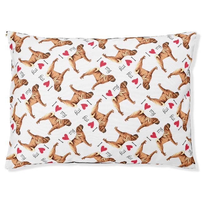 I Love my Chinese Shar-Pei Pet Bed (Front)