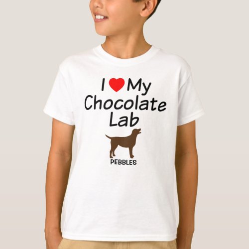 I Love My Chocolate Lab Dog T_Shirt