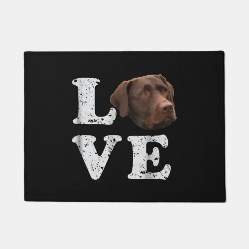 I Love My Chocolate Lab Labrador Retriever Lover Doormat
