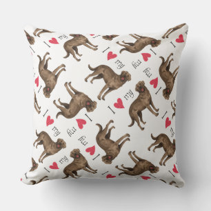 I Love my Chocolate Lab Throw Pillow