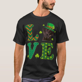 I Love My Chocolate Labrador St Patrick's Day Dog T-Shirt
