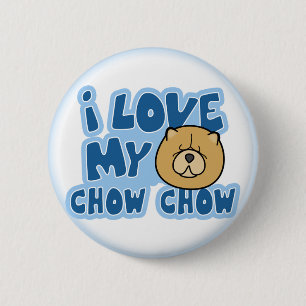 I Love My Chow Chow Button