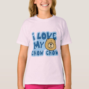 I Love My Chow Chow Girl's Ringer T-Shirt