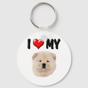 I Love My Chow Chow Keychain