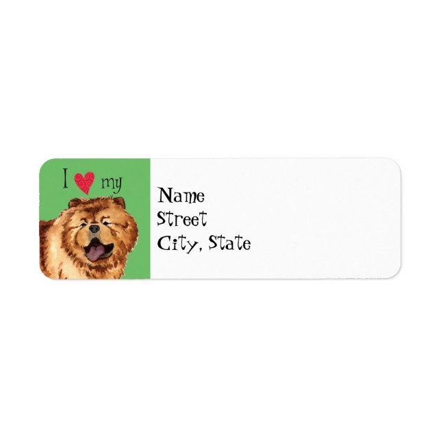 I Love my Chow Chow Label (Front)
