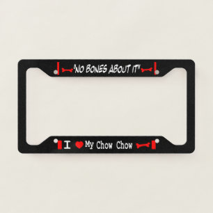I Love My Chow Chow License Plate Frame