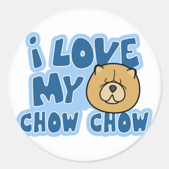 I Love My Chow Chow Stickers (Front)