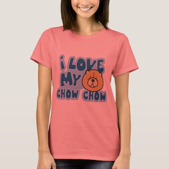 I Love My Chow Chow Women's Ringer TShirt (Front)