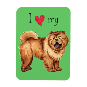 I Love my Chow Magnet
