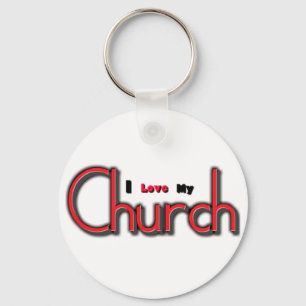 I Love my Church Keychain