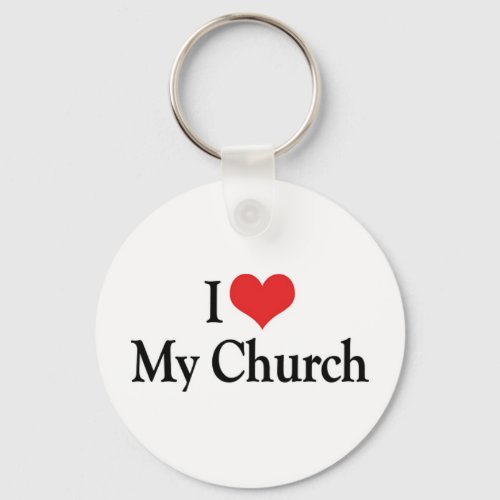 I Love My Church Keychain