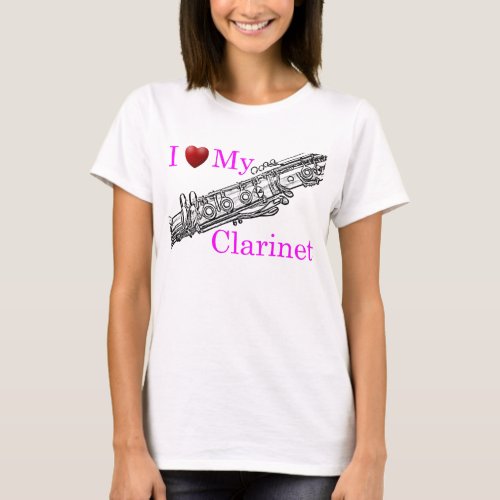 I Love My Clarinet Shirt