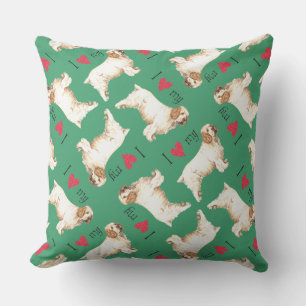 I Love my Clumber Spaniel Outdoor Pillow