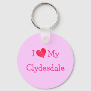 I Love My Clydesdale Keychain