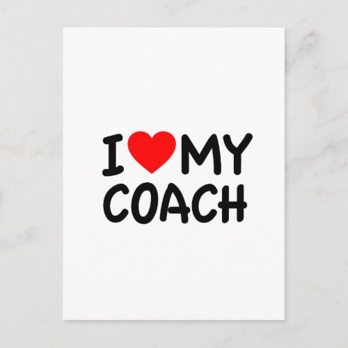 I love my coach postcard