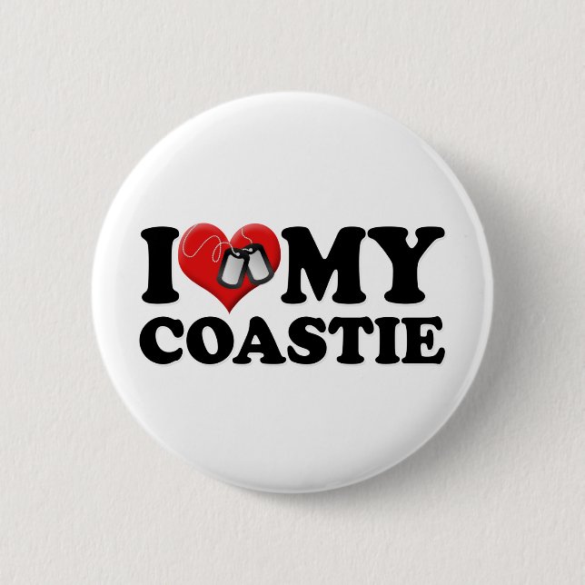 I Love My Coastie Button (Front)