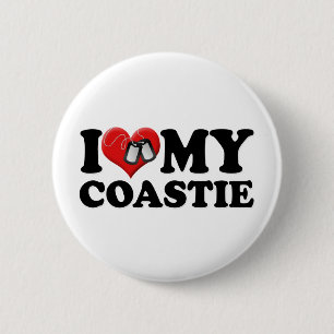 I Love My Coastie Button