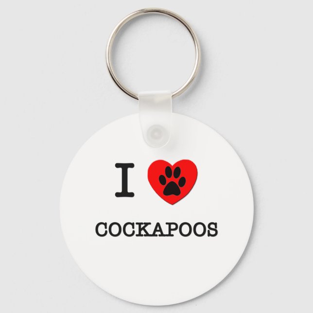 I LOVE MY COCKAPOOS KEYCHAIN (Front)