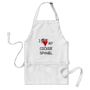 I Love My Cocker Spaniel Adult Apron