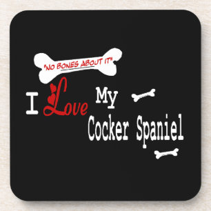 I Love My Cocker Spaniel Beverage Coaster