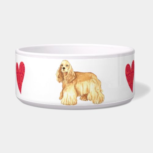 I Love my Cocker Spaniel Bowl