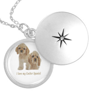 I love my cocker spaniel locket necklace