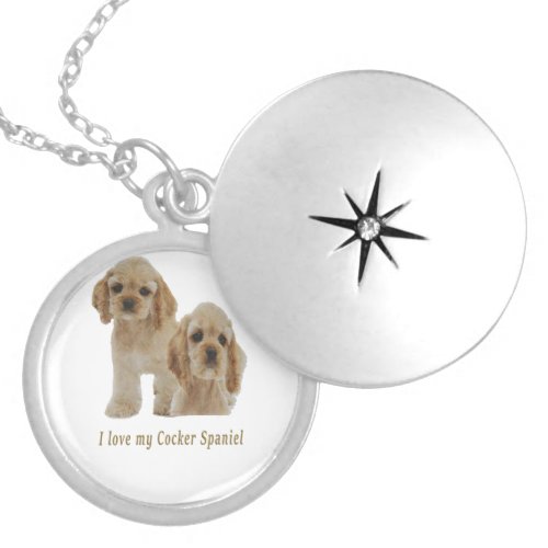 I love my cocker spaniel locket necklace