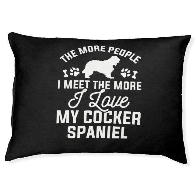 I Love My Cocker Spaniel Pet Bed (Front)